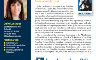 April 2020, Julie Lusthaus named Franchise Time’s Legal Eagle for 7th Year in a Row